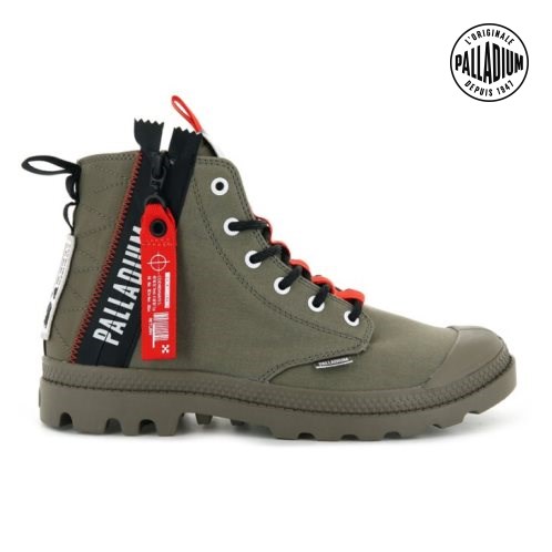 Dámské Boty Palladium Pampa Hi Ticket To Earth Olivy Zelené | CZ IHD-46O